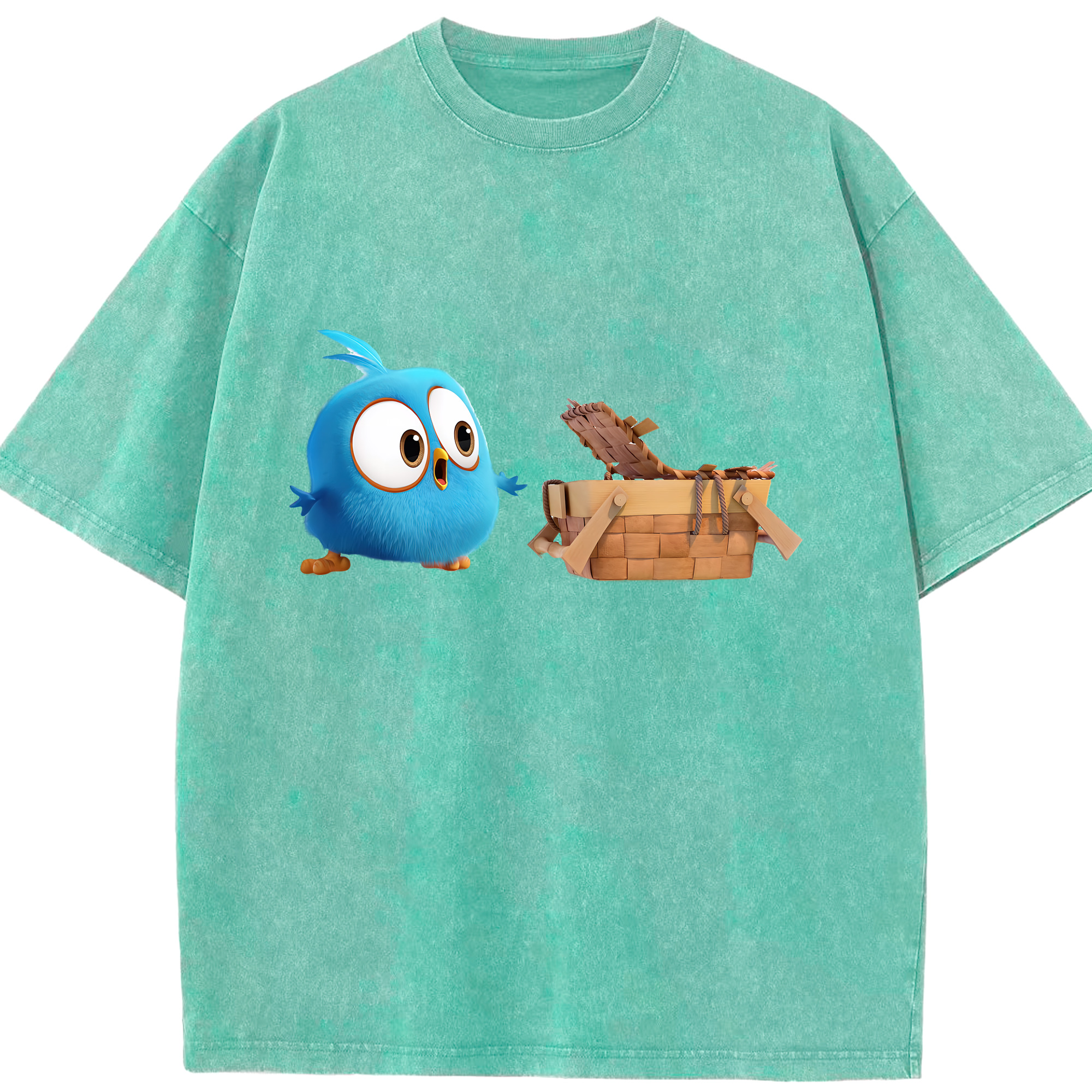 （画像用） Angry Birds アングリーバード 綿100% ヴィンテージ風 半袖Tシャツ（フロントプリント）